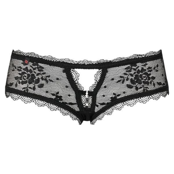 Шортики кружевные Obsessive Behindy Shorties L/XL сексуальное белье для романтических встреч черные 410222 фото
