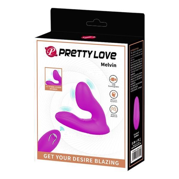 Вибратор анальный Pretty Love Melvin массажер для простаты с 12 режимами вибрации BI-040157W фото
