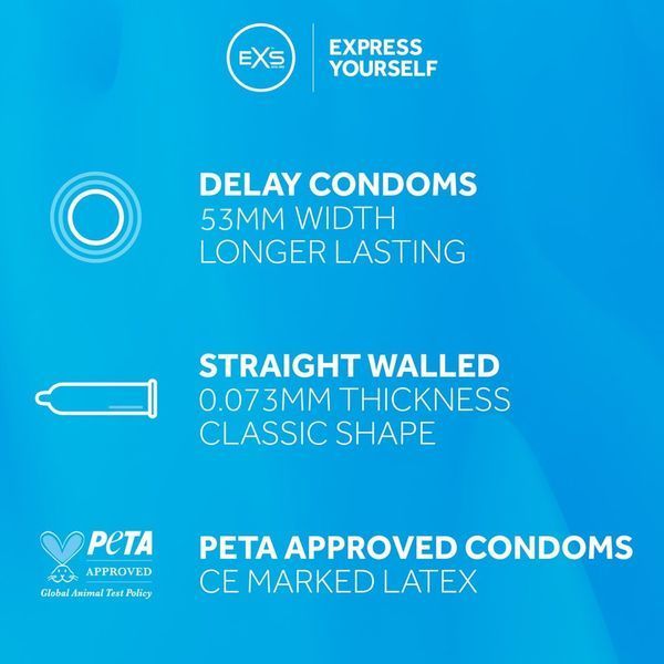 Презервативы EXS Delay Endurance с лидокаином для мужчин с пролонгирующим эффектом 12 штук 12EXSDEL фото