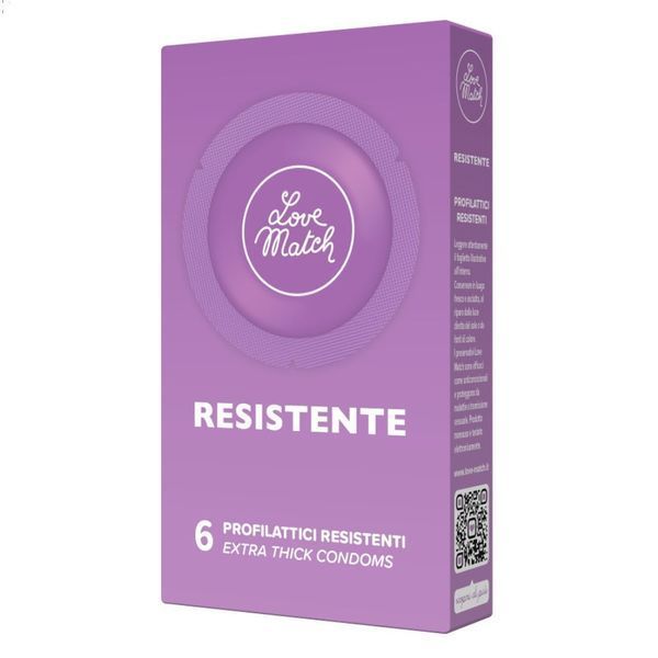 Прочные презервативы Love Match Resistente для анального секса гладкие с силиконовой смазкой 6 шт LM680110 фото