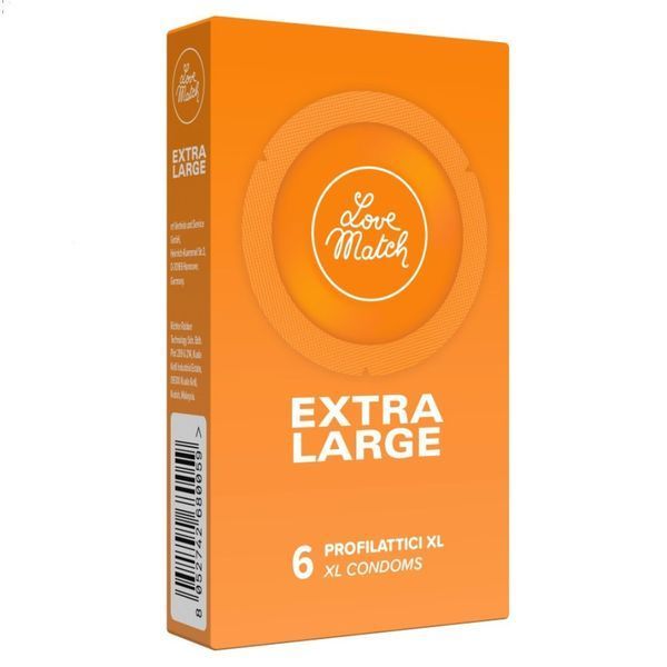 Увеличенные презервативы Love Match Extra Large для мужчин комфортные с накопительным резервуаром и смазкой LM680067 фото