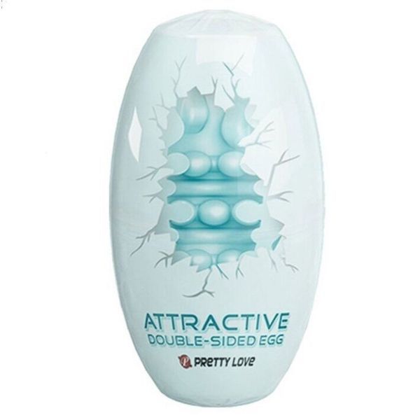 Яйце мастурбатор Attractive Double-Sided EGG для чоловіків еластична секс-іграшка з унікальними візерунками BI-014832-3 - PL66031043 фото
