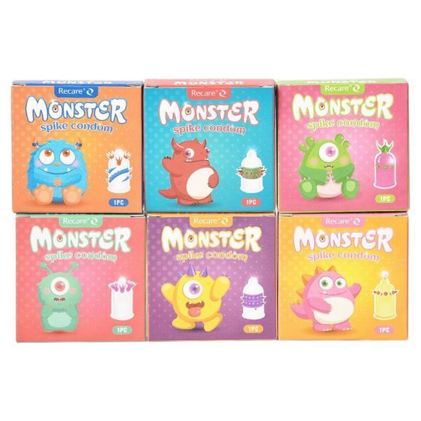 Насадка на член Recare Blue Monster презерватив с усиками и шипами для усиленной стимуляции партнерши SX3341 фото