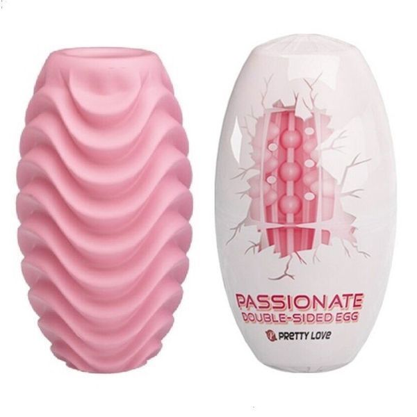 Яйце мастурбатор Passionate Double-Sided EGG для чоловіків еластичний для інтимного задоволення BI-014832-1- 6603BI1057 фото