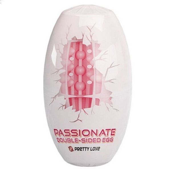 Яйце мастурбатор Passionate Double-Sided EGG для чоловіків еластичний для інтимного задоволення BI-014832-1- 6603BI1057 фото