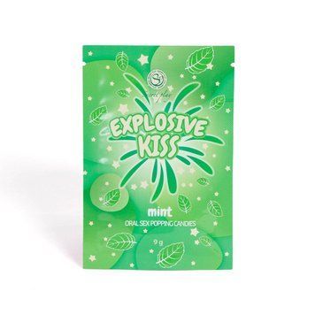 Стреляющие цукерки для орального секса мятные Explosive Kiss Mint для свежести и новых ощущений 9 г 72530037-3703 фото