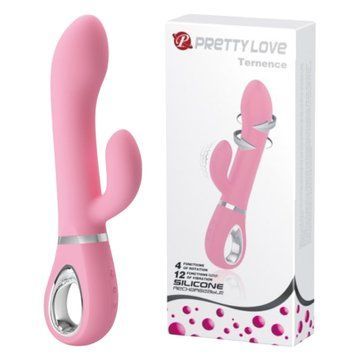 Вібратор Pretty Love Ternence з кліторальним стимулятором для жінок 12 режимів вібрації ротації BI-014620-1 фото