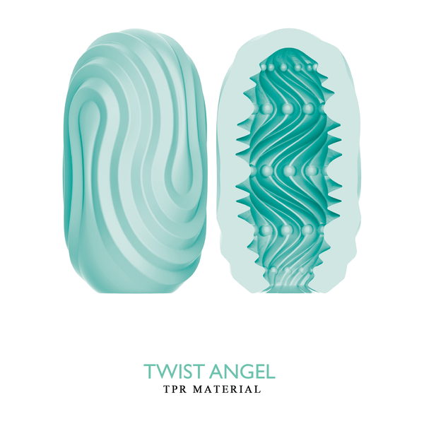 Яйце мастурбатор Pretty Love Twist Angel двосторонній для чоловіків середнього розміру еластичний матеріал BI-014931-1 - 6603BI1210 фото