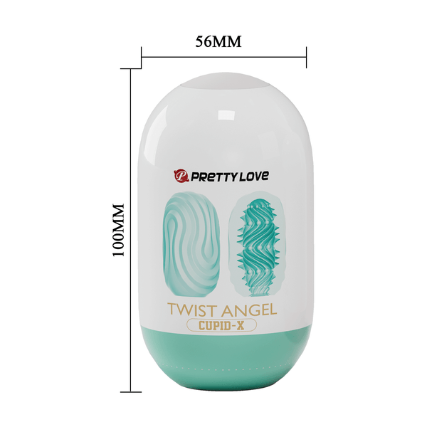 Яйце мастурбатор Pretty Love Twist Angel двосторонній для чоловіків середнього розміру еластичний матеріал BI-014931-1 - 6603BI1210 фото