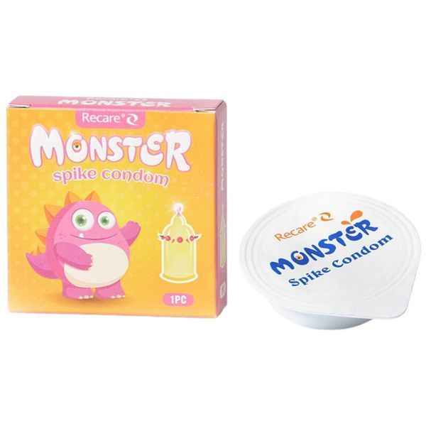 Насадка на член Recare Pink Monster для усиленной стимуляции с шариками и усиками 1 шт SX3340 фото