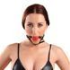 Кляп чорний з червоною кулею для BDSM ігор з регульованим ремінцем для обмеження звуків 29-0069 фото 7
