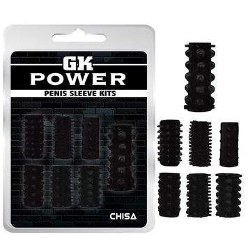Набір насадок на член GK Power 7 текстур для інтимних задоволень і експериментів 325419 фото