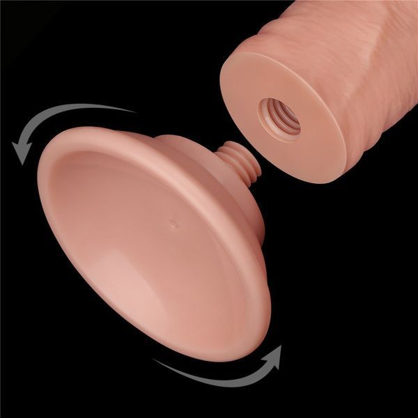 Фаллоимитатор Dildo Sliding Skin 8 дюймов реалистичная игрушка с присоской для женщин и пар LV317206 фото