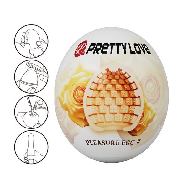 Яйце мастурбатор Pretty Love Pleasure Egg II стимулятор для чоловіків м'який реалістичний для інтимного задоволення 6603BM0417 фото
