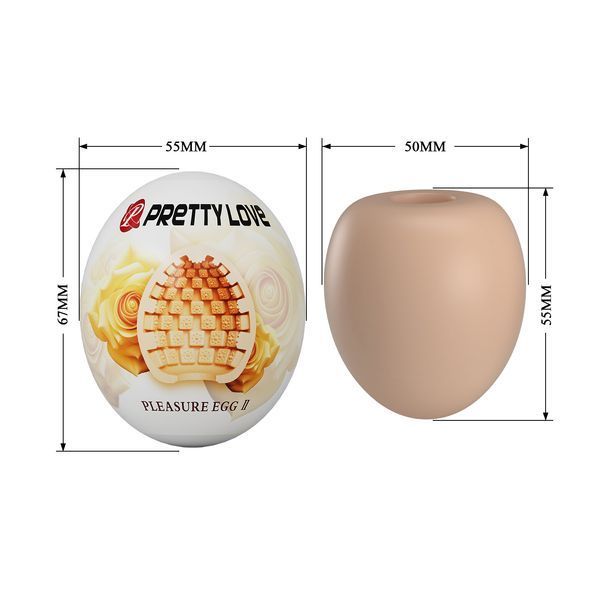 Яйце мастурбатор Pretty Love Pleasure Egg II стимулятор для чоловіків м'який реалістичний для інтимного задоволення 6603BM0417 фото