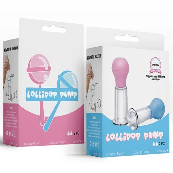 Вакуумні помпи для сосків і клітора Lollipop для підвищення чутливості 2 шт безпечні у використанні 6000031 фото