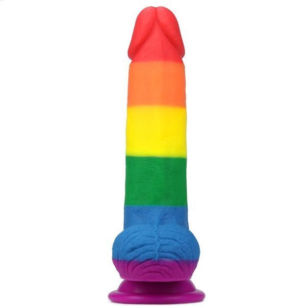 Фаллоімітатор Prider Dildo на присосці з медичного силікону для інтимних задоволень 19.5 см 4 см LV410026 фото