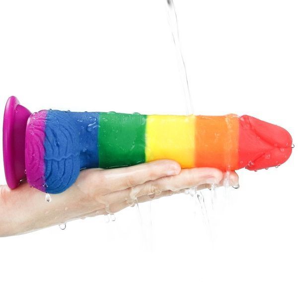 Фаллоімітатор Prider Dildo на присосці з медичного силікону для інтимних задоволень 19.5 см 4 см LV410026 фото