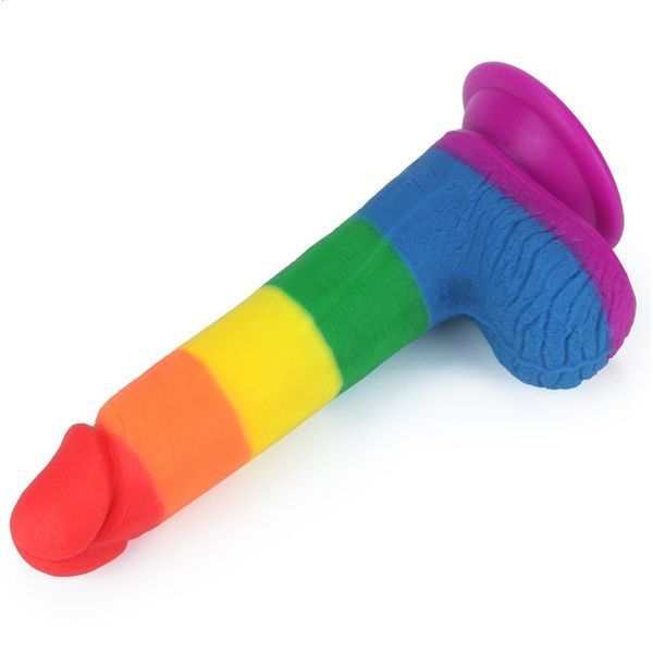 Фаллоімітатор Prider Dildo на присосці з медичного силікону для інтимних задоволень 19.5 см 4 см LV410026 фото