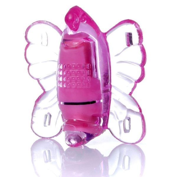 Вібростимулятор метелик Butterfly Pink для стимуляції клітора з регульованими ременями та вібрацією 6700055 фото