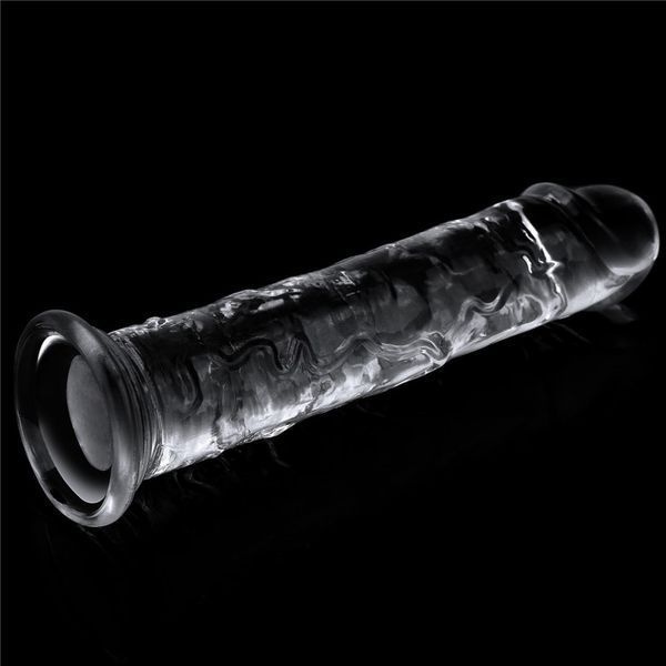 Прозрачный фаллоимитатор на присоске Flawless Clear Dildo для интимных игр эластичный и гибкий 18 см LV310015 фото
