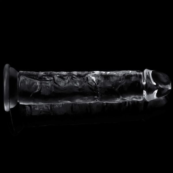 Прозрачный фаллоимитатор на присоске Flawless Clear Dildo для интимных игр эластичный и гибкий 18 см LV310015 фото
