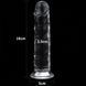 Прозрачный фаллоимитатор на присоске Flawless Clear Dildo для интимных игр эластичный и гибкий 18 см LV310015 фото 3