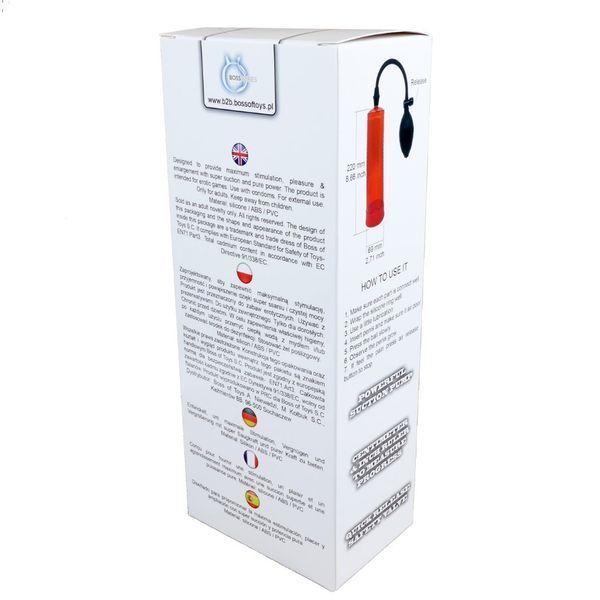 Вакуумная помпа Powerpump Red для мужчин усиление эрекции увеличение размера члена 6000005 фото