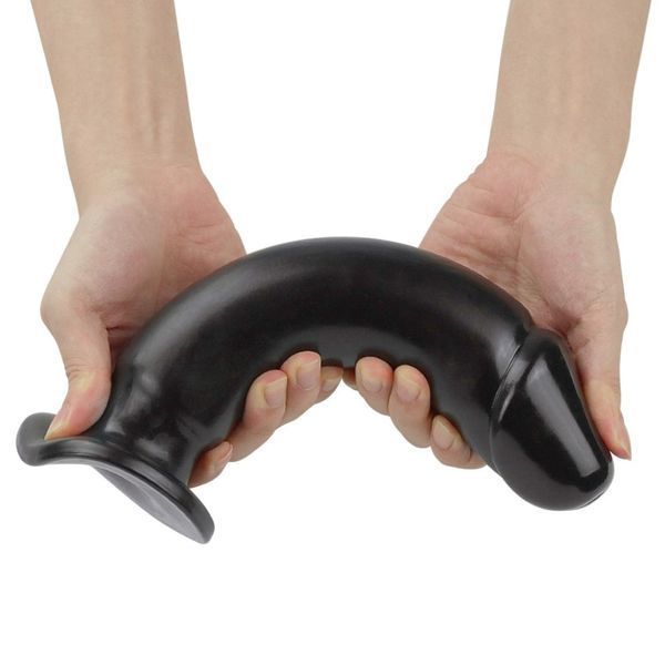 Большой анальный фалломитатор King-Sized Anal Dildo 9,25 для опытных пользователей черный гибкий стимулятор LV2243 фото