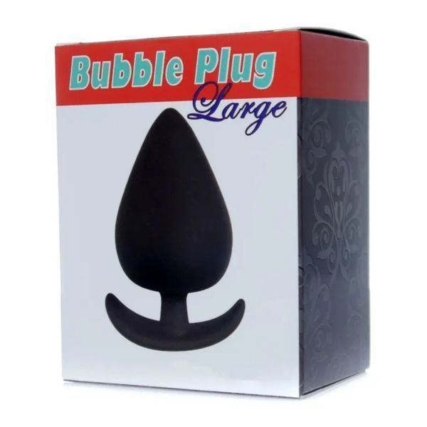 Черный анальный плаг Bubble Plug Large для анальных игр безопасная пробка с ограничительным основанием 6700059 фото