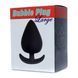 Черный анальный плаг Bubble Plug Large для анальных игр безопасная пробка с ограничительным основанием 6700059 фото 4