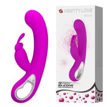 Вібратор кролик Pretty Love Webb для жінок з двома моторами для стимуляції клітора і точки G BI-014420 фото