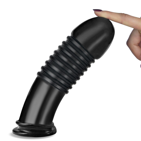Большой анальный фалломитатор King Sized Anal Bumper 8 черный для опытных пользователей для глубокого анального стимулирования LV2242 фото