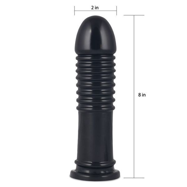 Большой анальный фалломитатор King Sized Anal Bumper 8 черный для опытных пользователей для глубокого анального стимулирования LV2242 фото