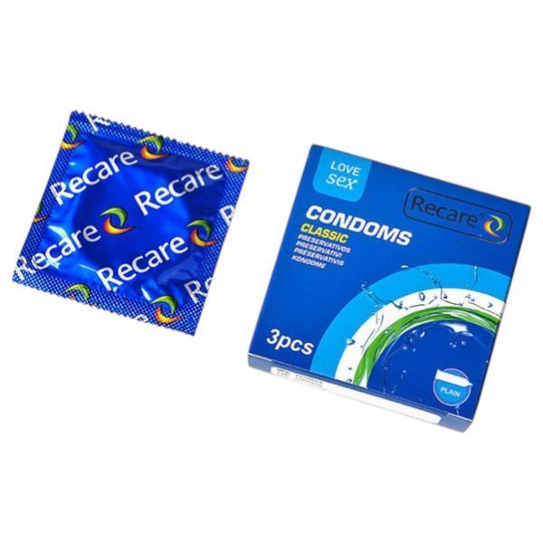 Презервативы Recare Classic прозрачные для безопасного секса с комфортной посадкой 3 шт SX3322 фото