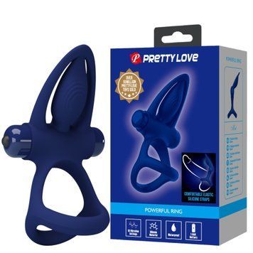Віброкільце Pretty Love для пар з 10 режимами вібрації для посилення ерекції та стимуляції BI-210306-3 фото