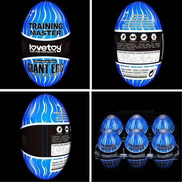Яйце мастурбатор Giant Egg великий розмір для чоловіків масажна іграшка з текстурою для ерогенних зон LV350003 фото