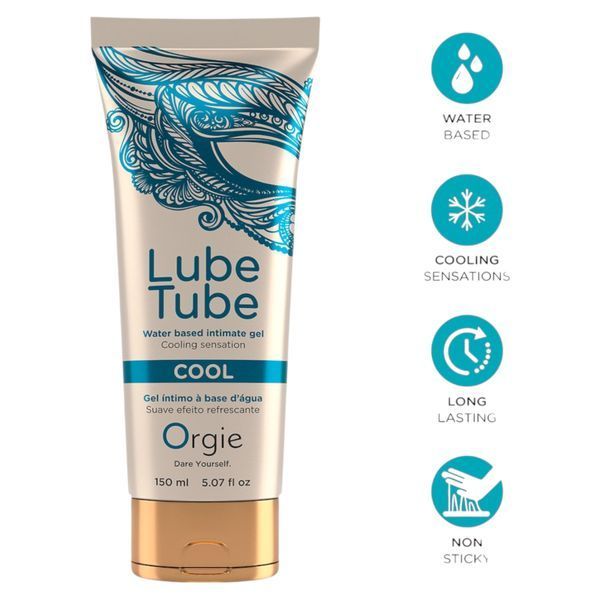 Охлаждающая смазка лубрикант на водной основе Lube Tube Cool 150 мл для мужчин и женщин с ментоловым эффектом 21074 фото