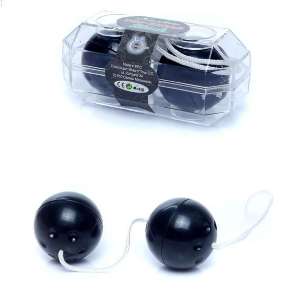 Шарики вагинальные Duo Balls черные для укрепления мышц Кегеля и удовольствия 6700026 фото