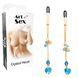 Зажимы для сосков и клитора Art of Sex Crystal Heart Blue регулируемые для стимуляции груди и интимных игр SO8517 фото 1