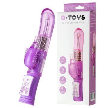 Вібратор Toyfa A-Toys з кліторальним стимулятором для жінок фіолетовий з 8 режимами вібрації та ротацією 661100761032 фото