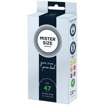 Презервативи Mister Size ультратонкі 47 для максимального комфорту та природних відчуттів №10 SO8042 фото