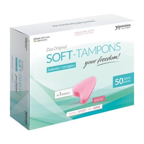 Мини тампони Soft Tampons Mini 50 шт для активного способу життя комфортні для спорту плавання інтимної близькості 7120012203 фото