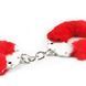 Наручники з червоним хутром Fluffy Handcuffs для BDSM і рольових ігор комфортна фіксація для пар LV1501 (red) фото 5