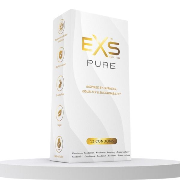 Презервативы ультратонкие EXS Pure веганские для мужчин комфортная посадка максимальное удовольствие 12EXSPURE фото